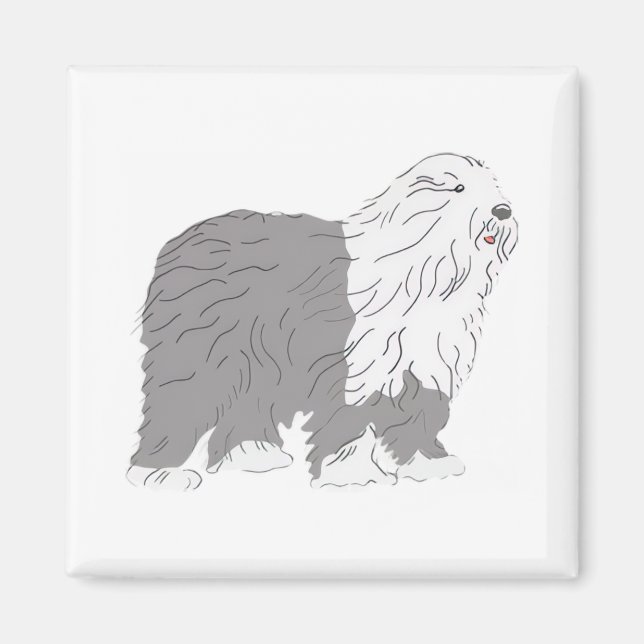 Aimant Chien de berger anglais (Devant)