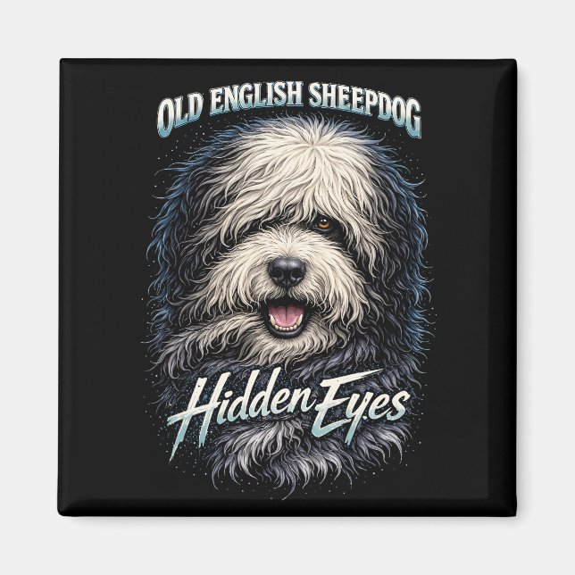 Aimant Chien de berger anglais ancien (Devant)