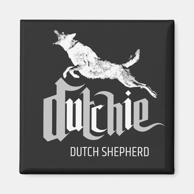 Aimant Chien de berger néerlandais - Dutchie - Hollandse  (Devant)