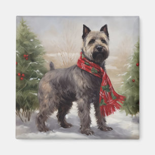 Aimant Chien de Chesapeake à Noël de neige