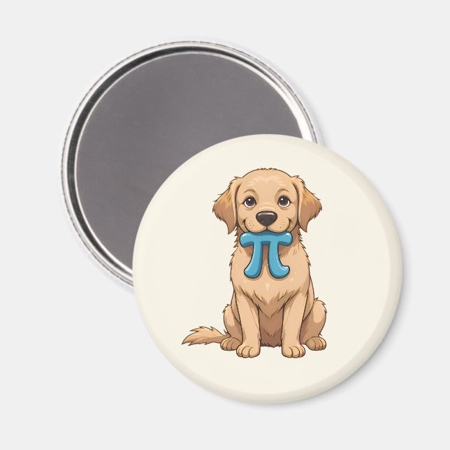 Aimant Chien De Jour Pi Avec Symbole Pi | Math Pi Cute (Recto/Verso)