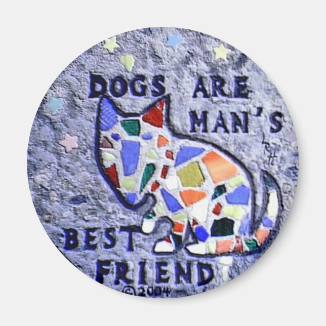 Aimant Chien de mosaïque (Devant)