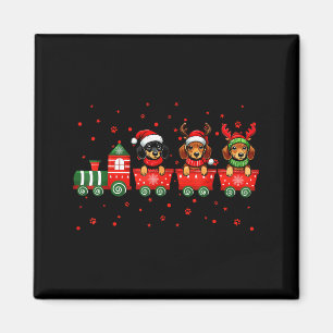 Aimant Chien de Noël Dachshund Lumières Santa Xmas Animal