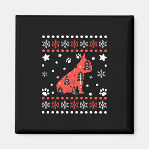 Aimant Chien de Noël Motif Français Chien de taule propri