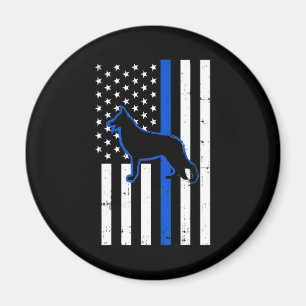 Aimant Chien de police berger allemand K9 Patriotique