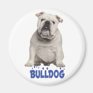 Aimant Chien de Race Bouledogue Anglais Blanc