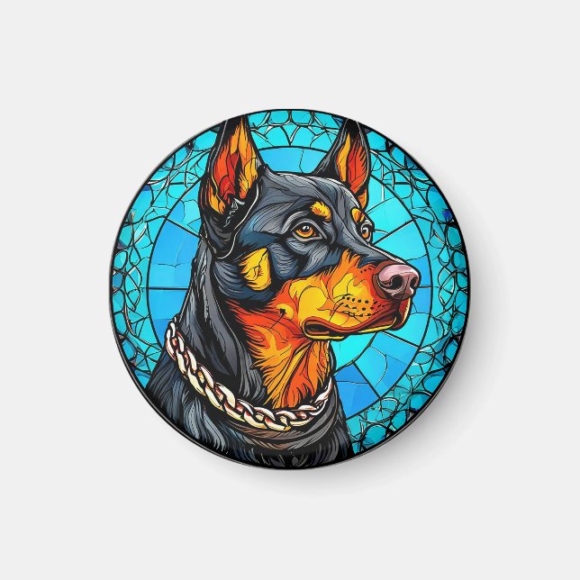 Aimant chien dobermann (Devant)