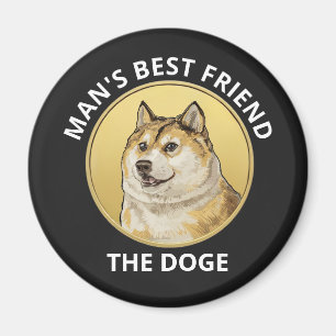 Aimant Chien Dogecoin Personnalisé