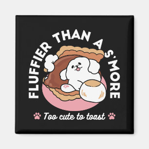 Aimant Chien drôle et design de S'more – Pun pour amateur