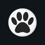 Aimant Chien Empreinte de patte Art noir et blanc<br><div class="desc">Empreinte de patte de chien de dessin en noir. Version arrière - plan blanche. Magnets décoratifs minimalistes pour les maisons et les entreprises comme les animaleries. Idée cadeau pour les amoureux de les chiens.</div>
