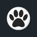 Aimant Chien Empreinte de patte Art noir et blanc<br><div class="desc">Empreinte de patte de chien de dessin en noir. Version arrière - plan blanche. Magnets décoratifs minimalistes pour les maisons et les entreprises comme les animaleries. Idée cadeau pour les amoureux de les chiens.</div>