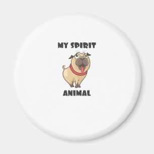 Aimant chien-esprit-animal-blanc-animal