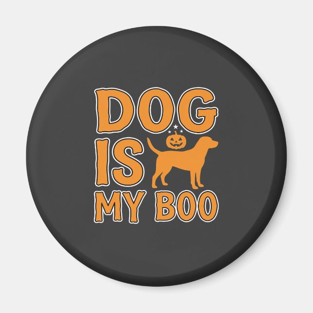 Aimant Chien Est Mon Boo Halloween Chien (Devant)
