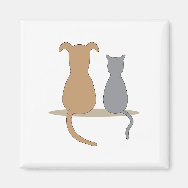 Aimant Chien et chat (Devant)