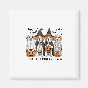 Aimant Chien fantôme Beagle mignon Halloween Thanksgiving