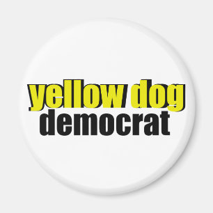 Aimant Chien jaune Démocrate