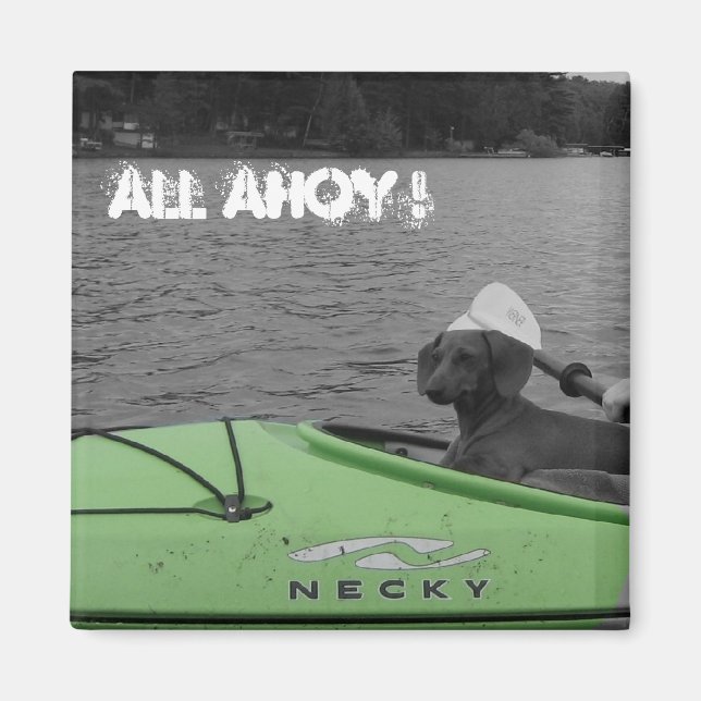 Aimant Chien Kayaking Wiener (Devant)