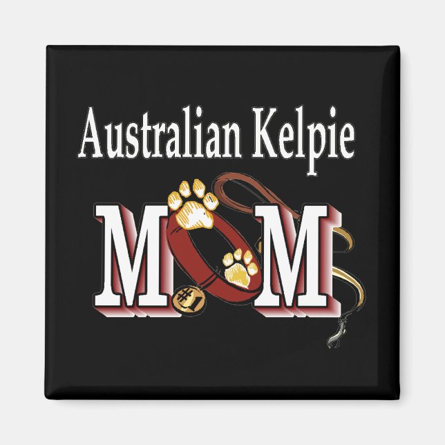 Aimant Chien Kelpie australien MOM (Devant)