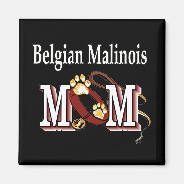 Aimant Chien malinois belge MOM (Devant)