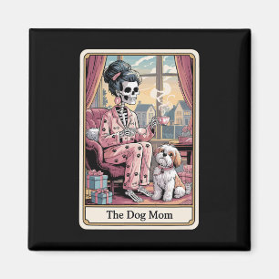 Aimant Chien Maman Squelette Tarot Carte Drôle Animaux de