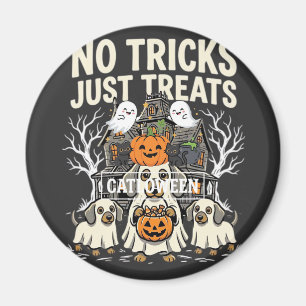 Aimant Chien Mignon Halloween Pas de Farces Rien que des