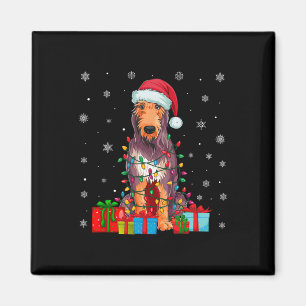 Aimant Chien Moche Noël Éclairage Santa Hat Irlandais Wol