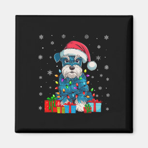 Aimant Chien moche Noël éclaire Père Noël miniature Schna
