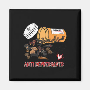 Aimant Chien Saucisse Chiot Lover Antidépresseurs Dachshu