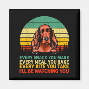 Aimant Chien Setter Irlandais Vintage Chaque Friture Vous