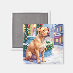 Aimant Chien Shar-Pei chinois Fontaine de la ville enneig