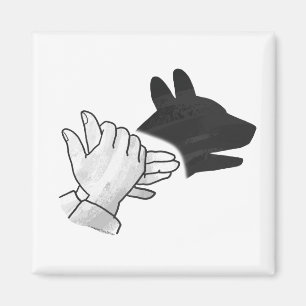 Aimant Chien Silhouette main