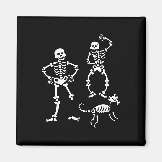 Aimant Chien Skull Skeleton Courir Halloween Costume Part (Devant)