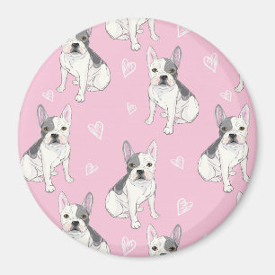 Aimant Chien-taureau français mignon/Boston Terrier