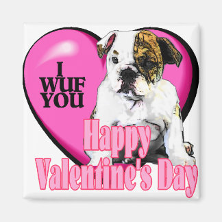 Aimant Chien-taureaux anglais Cadeaux de la Saint-Valenti
