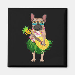 Aimant Chien-taureaux français d'Hawaï & Ananas Ukule