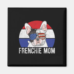 Aimant Chien-taureaux français français drapeau américain