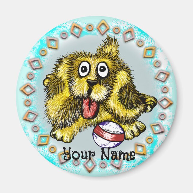 Aimant Chien temps de jeu (Devant)