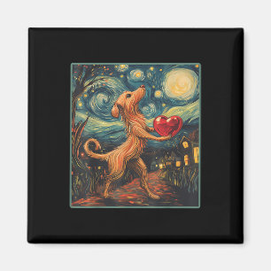 Aimant Chien Valentine Starry Nuit Van Gogh Valentines Jo