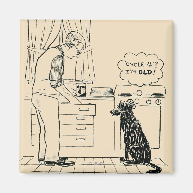 Aimant Chien vieillissant (Devant)