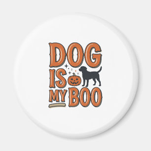 Aimant Chien Vintage Est Mon Boo Halloween Conception de