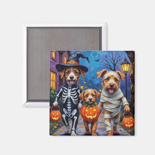 Aimant Chiens Chinook Trick-or-Treating Costume d'Hallowe (Recto/Verso)