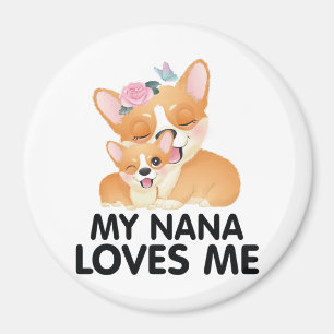 Aimant Chiens Corgi Mignons - Ma Nana M'aime