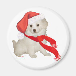 Aimant Chiens d'aide du Père Noël Poodle / Bichon Mix