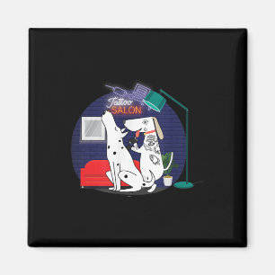 Aimant Chiens Dalmatiens fantastiques Tattoo Shop Chien M