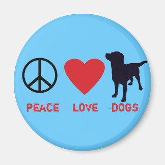 Aimant Chiens d'amour pour la paix