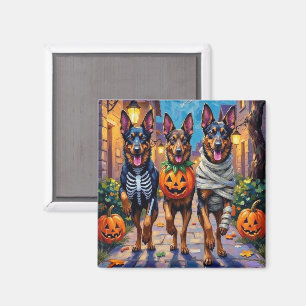 Aimant Chiens de berger belges Trick-or-Treating Hallowee