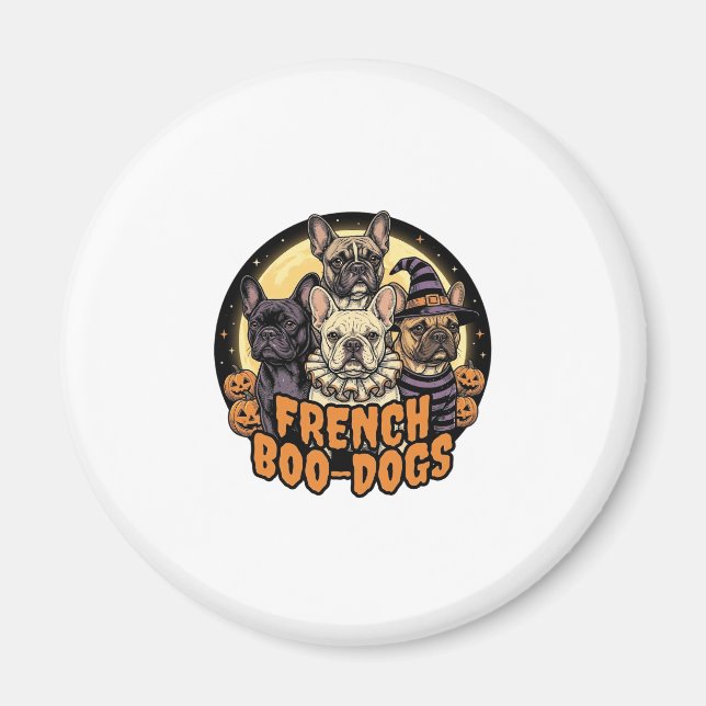 Aimant Chiens de bouh français Halloween Bouledogue franç (Devant)