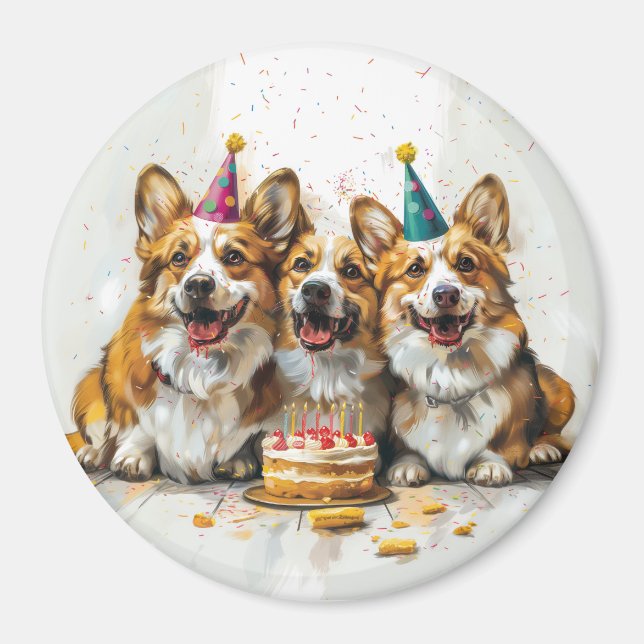 Aimant Chiens de Corgi gallois Pembroke (Devant)