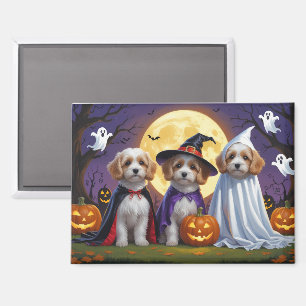 Aimant Chiens de Coton De Tulear Citrouille Halloween Fun