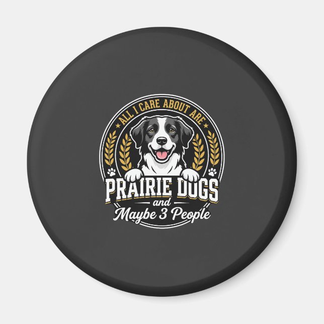 Aimant Chiens de Prairie Peut-être 3 Personnes Conception (Devant)